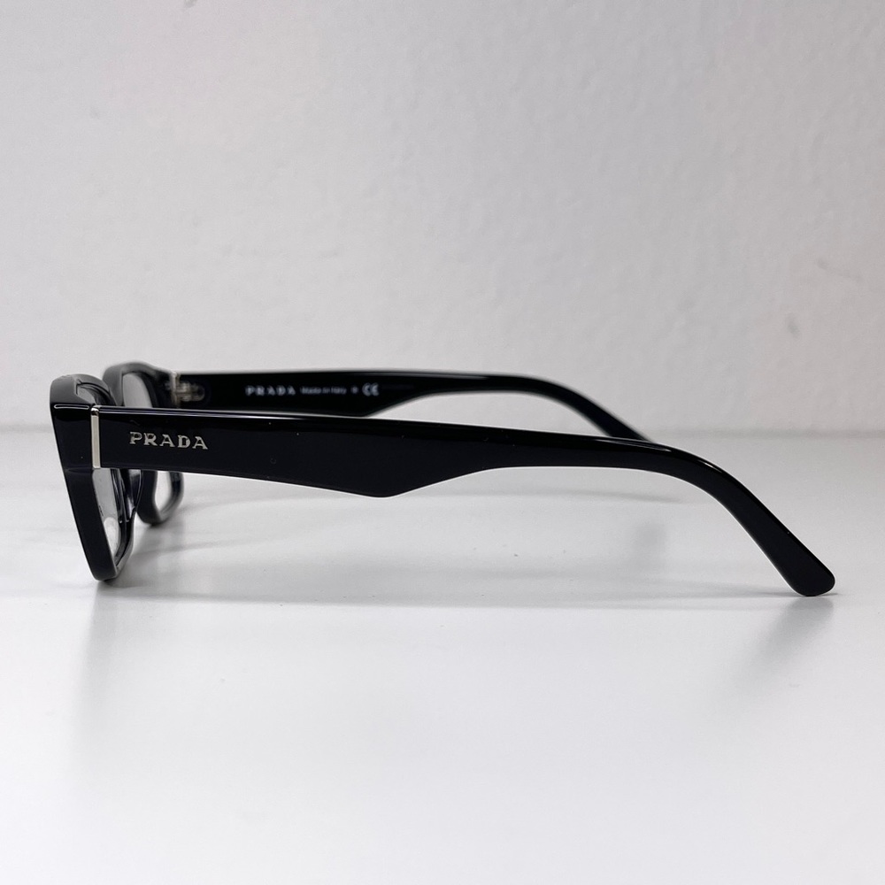PRADA 55mm Rectangular Optical Glasses Black NEW … - image 4